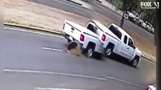 LAPD searching for driver who drove over manhole, killing pedestrian inside it