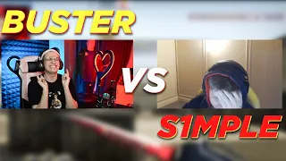 БУСТЕР РАЗЬ*БАЛ СИМПЛА 1НА1 В КС:ГО? BUSTER vs S1MPLE AIM MAP CS:GO l РОФЛЫ БУСТЕРА