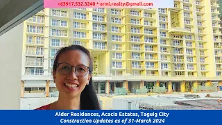 DMCI Alder Residences' Construction as of 31 March 2024