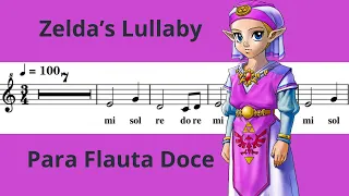 TLZ Zelda's Lullaby - Para Flauta Doce - Partitura com Notas