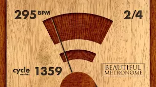 295 BPM 2/4 Wood Metronome HD