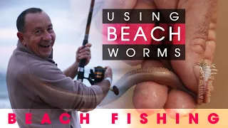 Fishing Off The Beach Using BEACH WORMS! 🪱🪱🪱🪝