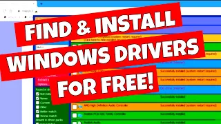 Find & Install Windows PC Drivers AUTOMATICALLY For Free