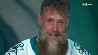 Joe Thornton & Patrick Marleau share emotional moment at Sharks jersey retirement