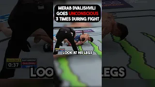 Merab Dvalishvili goes unconscious 3 times during fight #shorts #merabdvalishvili #ufc #mma