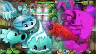 Plants vs Zombies 2 : Winter-mint, winter melon, Snow pea vs Zombie