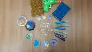 Blue Vs Green Vs Yellow Makeup Mixing into Slime