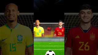 Brazil VS Spain ( Neymar & Vini Jr & Casemiro & Gavi & Antony ) 😈🥶 #football #shorts