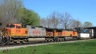 Stack w/ BNSF 4729 "Frankenbonnet" Galesburg, IL 4/15/24