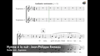 Rameau, Jean Philippe - Hymne à la nuit - Guide voix - Sopranos