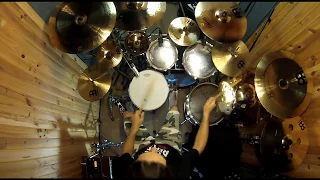 Romain Goulon recording drums for new Demonstealer song
