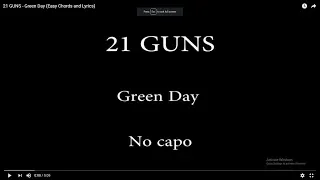 21 GUNS - Green Day (Easy Chords and Lyrics)