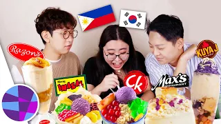 KOREANS TRY HALO-HALO: Chowking, Mang Inasal, Razon's, Max's, Kuya J | EL's Planet