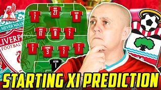 LIVERPOOL vs SOUTHAMPTON! Starting XI Prediction & Preview