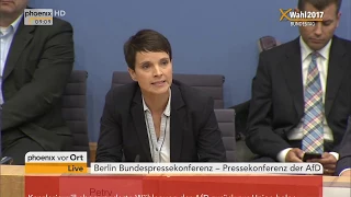 Pressekonferenz der AfD nach der Bundestagswahl am 25.09.17