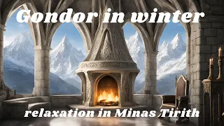 Gondor in winter. Rest in the Cozy Hall.