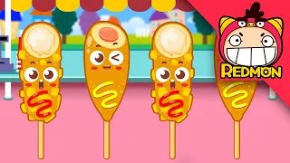 Corn dog song | Food songs | Nursery rhymes | Korean HotDog song | REDMON