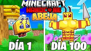 SOBREVIVÍ 100 DÍAS como un ABEJA en MINECRAFT HARDCORE!