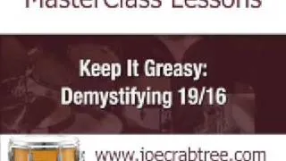 Drum Lesson : Keep It Greasy: Demystifying odd time signatures. Lesson 10 from joecrabtree.com