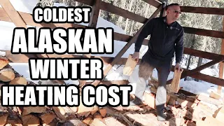 COLDEST ALASKAN WINTER HEATING COST?| HEATING WITH WOOD?| SAVING MONEY ON FUEL? Somers In Alaska