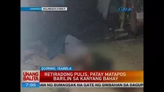 UB: Retiradong pulis, patay matapos barilin sa kanyang bahay