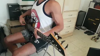 Audioslave - I Am the Highway Bass Cover with tabs on screen