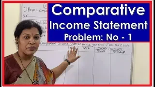 "Comparative Income Statement" Problem NO - 1 in Financial Statement By Dr.Devika Bhatnagar