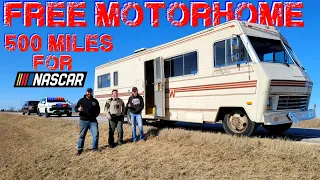 Will a FREE ABANDONED Camper Drive 500 Miles for a NASCAR Race!?