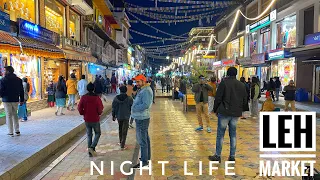 Exploring Leh Market //leh main market night life 2023 // leh mall road walking tour