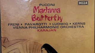 1974 Rel. Puccini Opera Madama Butterfly Story about the setting "Nagasaki" Luciano Pavarotti Freni