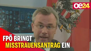 Nationalrat: FPÖ bringt Misstrauensantrag ein