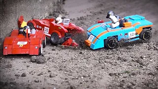 LEGO 1970 Sportscars MOC crash compilation 1000fps