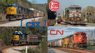 HD: Railfanning NS/CSX March 2024 w/CSXT 1713, KCSM, CN, and more!