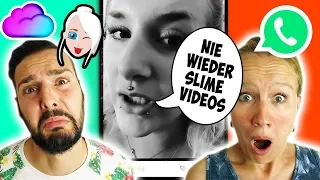 *GUCK DIR NICHT DAS FALSCHE WHATSAPP VIDEO AN* Slime Challenge! Kathi VS. Kaan - Nie wieder Schleim?