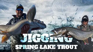 Jigging Spring Lake Trout on Lake Superior
