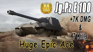 WOT Blitz | Jg.Pz E 100 Epic Ace {+7k DMG & 7 Kills} TR_SON_ALTAY[LPTRT]