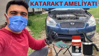 ARACIMA KATARAKT AMELİYATI YAPTIM~KRAFTECH BUHARLI FAR TEMİZLEME