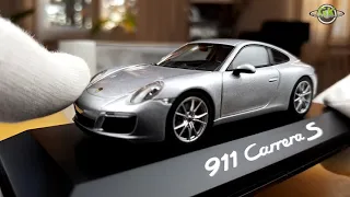 Herpa Porsche 911 (991II) Carrera S Coupé Facelift 2016 in 1/43 | Model Car Diecast Review Eng-Sub