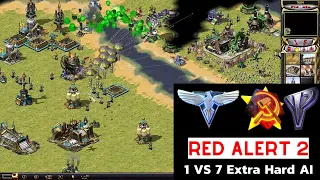 Red Alert 2 1 vs 7 Brutal AI: Asia Map