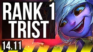 TRISTANA & Pyke vs KAI'SA & Rell (ADC) | Rank 1, Rank 1 Trist, 14/0/4 | KR Challenger | 14.11