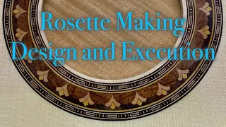 New Rosette Design and Execution.  Lutherie (guitar building) demonstration - quick tutorial.