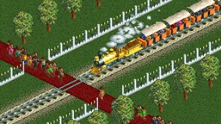 Train Crossings in RollerCoaster Tycoon 2