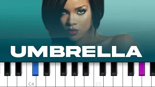 Rihanna - Umbrella (piano tutorial)