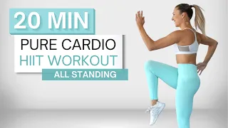 20 min PURE CARDIO HIIT WORKOUT | All Standing | No Repeats | Super Sweaty + High Intensity