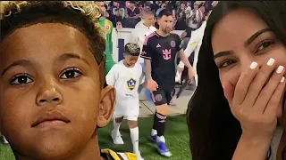 Kim Kardashian's Son Saint Walk Out With Lionel Messi Inter Milan FC