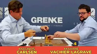 Magnus Carlsen (2823) vs Maxime Vachier-Lagrave (2755) || GRENKE Chess Robin Round 4
