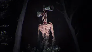 Siren Head spotted in creepy forest