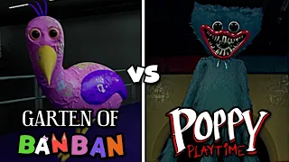 Opila Bird Vs Huggy Wuggy Comparison - Garten of BanBan & Poppy Playtime