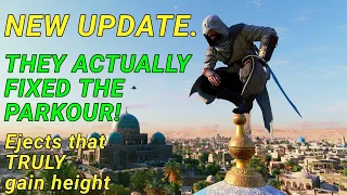 Assassin's Creed Mirage (PS5) HUGE PARKOUR UPDATE direct comparison (Before and after)