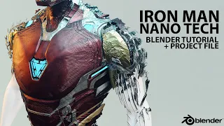 Iron Man Nano Tech VFX Blender Tutorial (full project included) | Aqib Aleef @HarlowGraphics